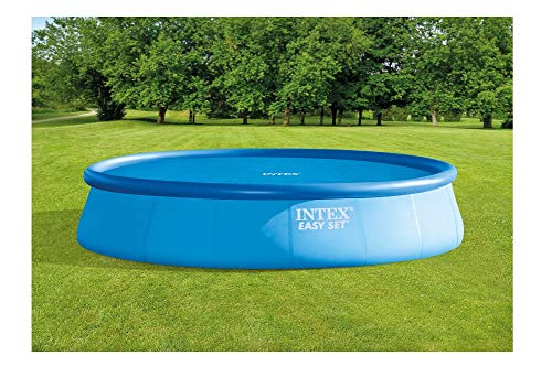 Intex 18ft Round Solar Pool Cover for Above Ground Pools - Easy Heat & Debris Protection