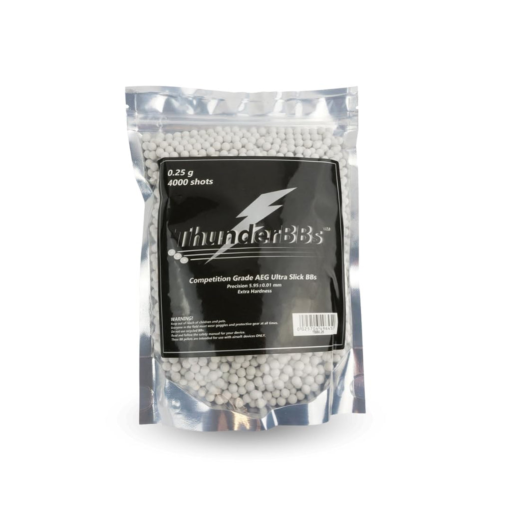 TBB 0.25G Airsoft BBs - Competition Grade, White | 4000 Rounds Per Bag