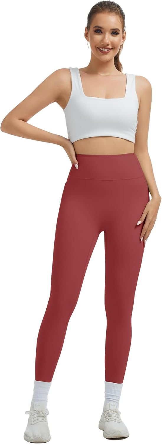 SEASUM High Waisted Workout Leggings - Buttery Soft Peachlift Yoga Pants for Women