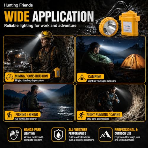 Rechargeable Waterproof LED Mining Headlamp KL4LM(B)P - Explosion-Proof Hard Hat Light for Tunnels & Construction