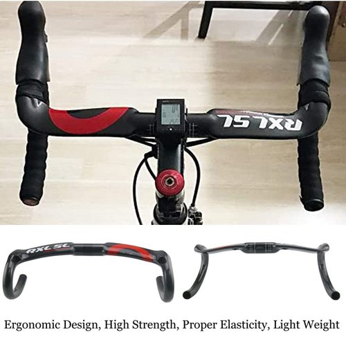 Carbon fiber handlebars road bike flat handlebar drop Aero Handlebars for Road Bike Handlebars rxl sl Carbon Fiber Drop Bar 42mm handlebar 31.8 Red UD Glossy 420mm bicycle carbon handle bar
