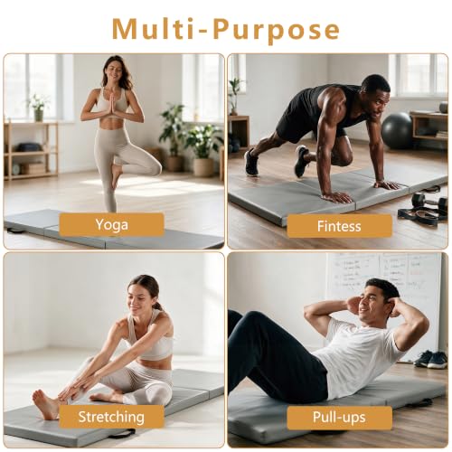 Rufvnel 3 Inch Thick Yoga Mat - Extra Large Folding Exercise & Pilates Mat