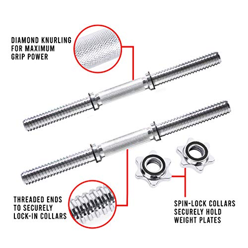 CAP Adjustable Cast Iron Dumbbell Weight Set 105 LB Pair with Knurled Handles