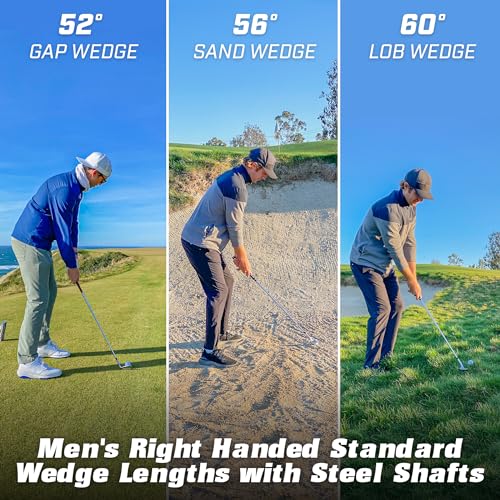 GoSports Illegal Spin Golf Wedge Set - Men's Right Hand Sand Lob & Gap Wedges