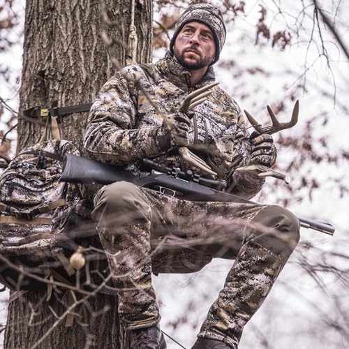 Huntworth Ketchikan Men's Heavyweight Windproof Soft Shell Hunting Pants - Medium, Disruption Camo