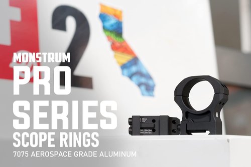 Monstrum Pro Series 7075 Aluminum Scope Rings - Lightweight, Durable, Perfect for Precision Shooting