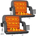 Heated Stadium Seats for Bleachers 2-Pack - 25 Inch Wide USB Heating, Black Variation