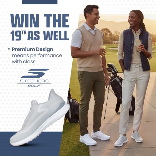 Skechers Women's Flight Slip-Ins Golf Shoes 8.5 Wide Grey Water-Resistant