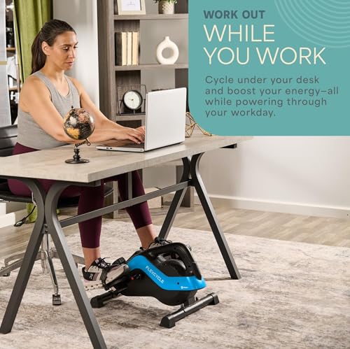 Lifepro FlexCycle Under Desk Elliptical Pedal Exerciser - Blue for Seniors