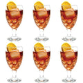 Vikko 6-Pack 20oz Classic Goblet Drinking Glasses - Dishwasher Safe