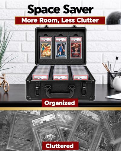 3-Row Card Storage Case with Foam Protection for PSA & Graded Cards
