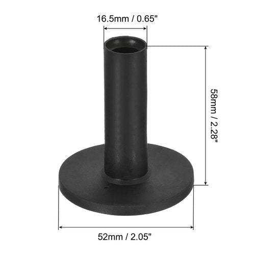 PATIKIL 2.3 Inch Rubber Golf Tee, 7 Pack Tall Training Driving Range Tee Stable Ball Holder for Outdoor Indoor Hitting Mat, Black