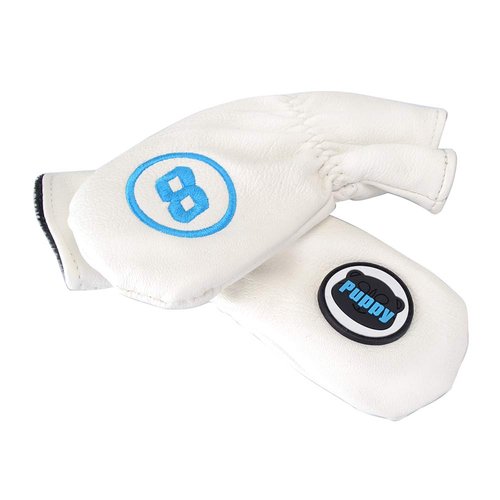 GOOACTION 10PCS/Set Golf Club Iron Head Covers Set with Puppy Pattern Thick Synthetic Leather White Funny Headcovers (4.5.6.7.8.9.AW.PW.SW.Blank)