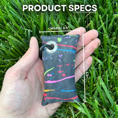 Disc Golf Chalk Bag with Carabiner - Dry Hands Grip Enhancer - Paint Streaks Variant