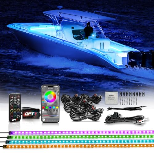 OPT7 Aura Marine LED Boat Lights RGB 48" with App & Remote Control