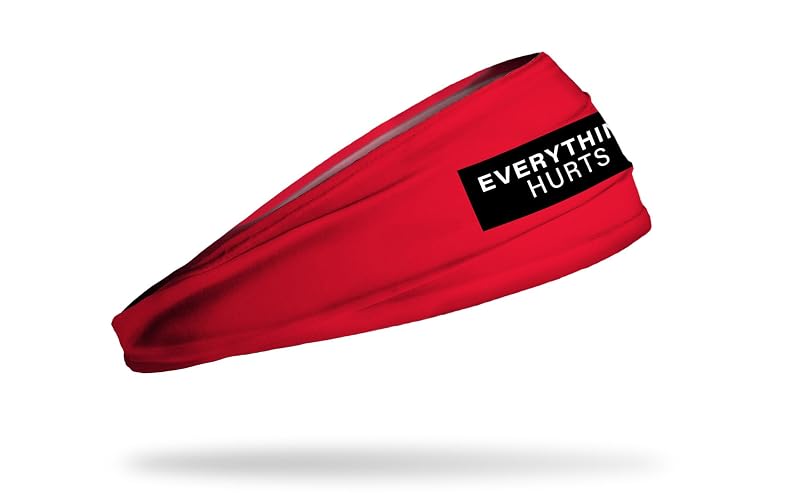 Big Bang Lite Sayings Headband - Moisture-Wicking Sports Sweatband (Everything Hurts) - Unisex