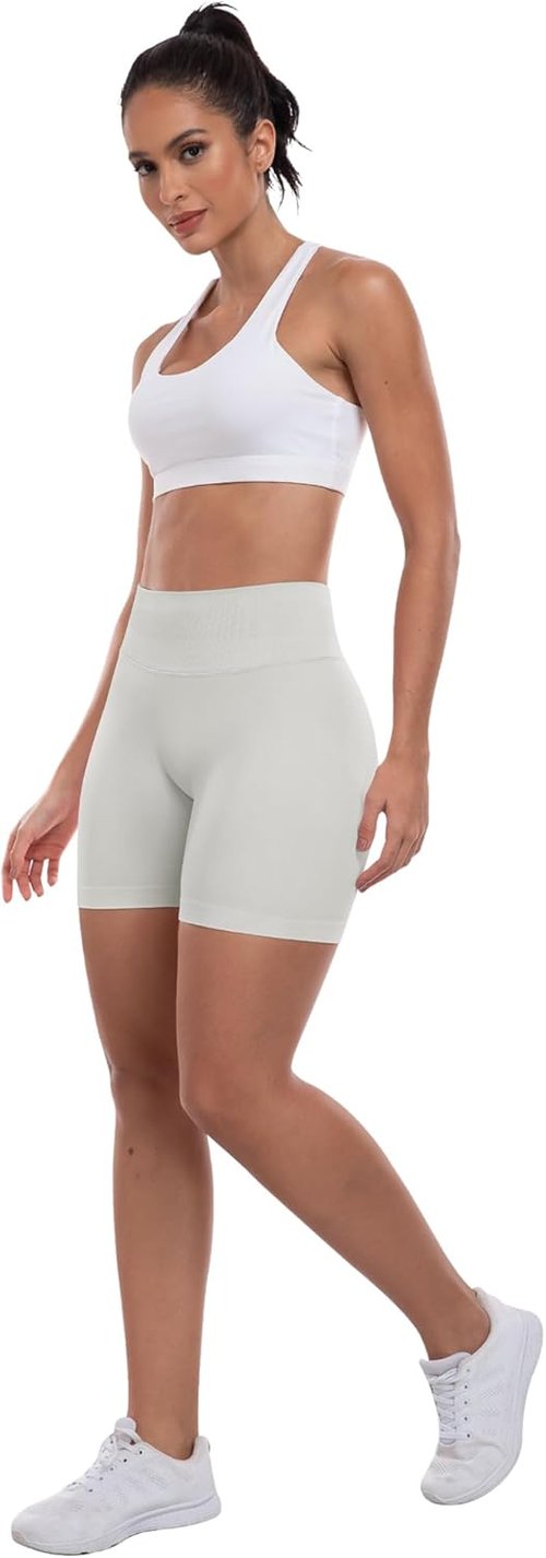 ATHVOTAR Women's High Waisted Gym Shorts - Seamless Butt Lifting Scrunch Design for Comfort