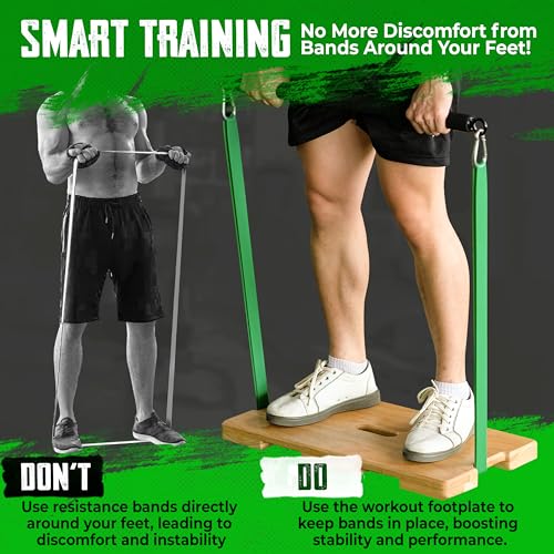 SIEUSALEVN Natural Wooden Fitness Board for Resistance Band Exercises Home Gym
