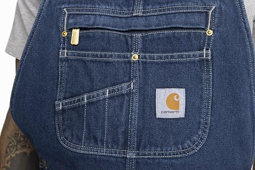 Carhartt Men's Darkstone Denim Bib Overalls 44W x 32L Workwear