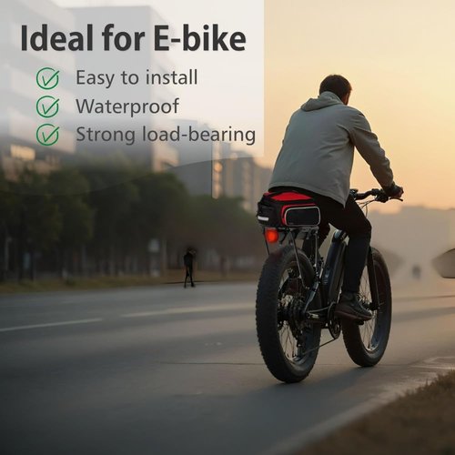 King Mills Fat Tire Bike Rack and Electric Bike Rack, Parrilla para Bicicletas Trasera, Ideas as Cargo Rack with Load Capacity (60KG Load Capacity)