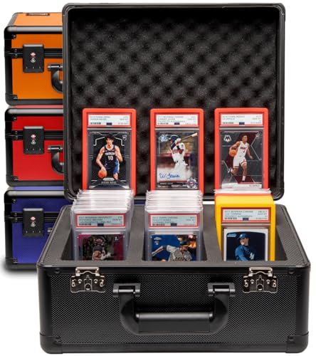 Black Slab Card Storage Box for Graded Sports & Trading Cards TSA Lock