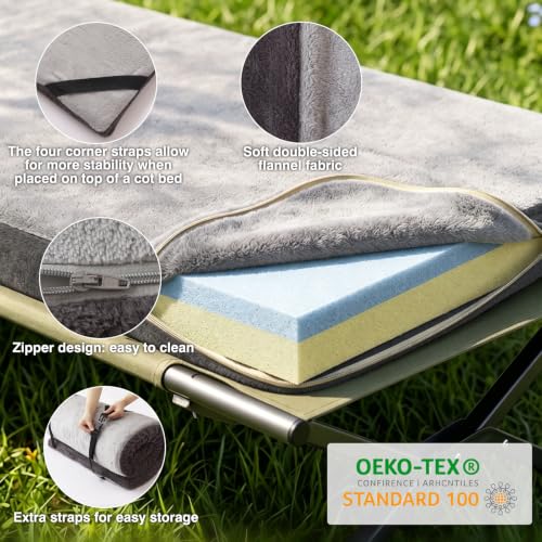 Small Single Thick Foam Camping Sleeping Pad - 75"L x 28"W - Flantree