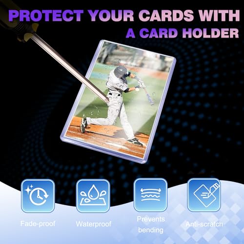 400 Pack Card Sleeves 3x4 Inches for Trading Cards - 200 Hard + 200 Soft Sleeves
