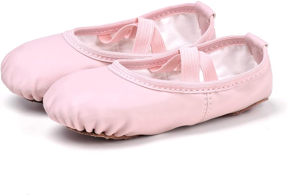 Stelle Ballet Shoes - Soft Leather Toddler & Kids Ballet Slippers for Dance | Multiple Sizes Available