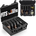 INCHOICASES Hard Shell Pistol Case for 3/5/8 Guns with 19 Mag Slots, 5-Pistol & 19 Magazine Storage, Waterproof & Shockproof