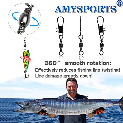 Fishing Barrel Swivel Snap 12 Size 24lb Stainless Steel Saltwater Freshwater 50 pcs