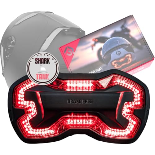 Brake Free Helmet Light Black - Wireless Smart Motorcycle LED Safety Light