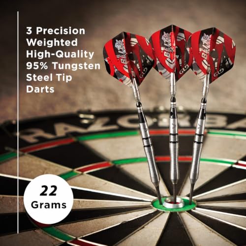 Viper Blitz 22g Tungsten Steel Tip Darts Set with Case - Slim, Heavy, 95% Tungsten