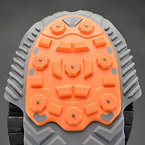 Winter Walking Low-Pro Ice Cleat, Heavy-Duty Industrial Grade Traction Aid for Walking on Snow and Ice, Size Large (1 Pair)