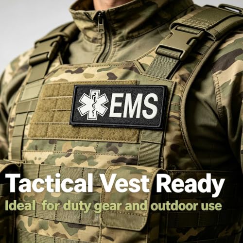 Emergency Medical Services Reflective Morale Patch Badge for Tactical Gear