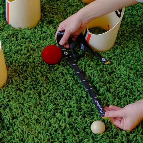 BocceRoll Yard Game - Modern Bocce Set with Ramp & Targets, Plain Balls, Portable Backyard & Beach Lawn Game