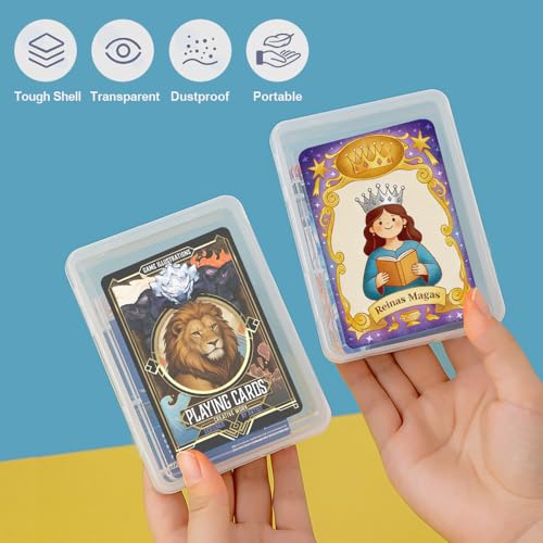 6-Pack Clear Card Storage Boxes for Playing Cards & Trading Cards