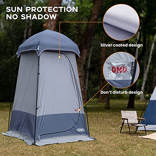 Unp Gray Portable Shower Tent Privacy Shelter for Camping, Hiking, Picnic - 1 Room
