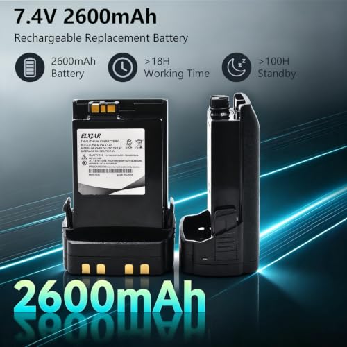 7.4V 2600mAh Lithium-Ion Battery for Motorola APX Series Radios - NNTN7038A Compatible