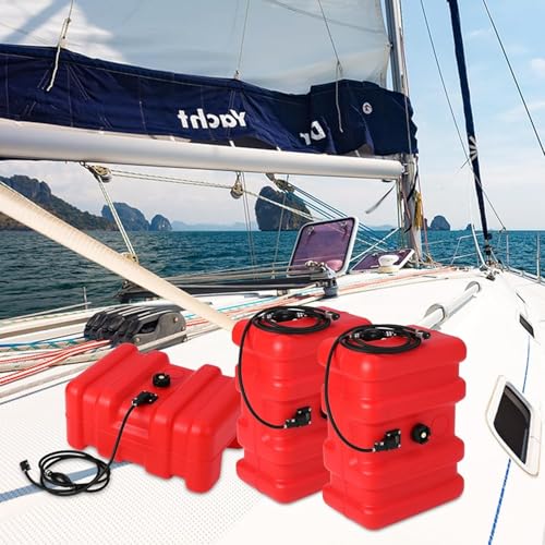 15 Gallon Portable Marine Boat Fuel Tank with Fuel Line & Built-In Filter