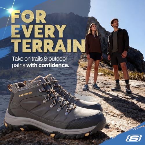 Skechers Men's Relment Daggett Waterproof Hiking Boot 11 X-Wide Charcoal Grey