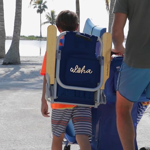 Tommy Bahama Kid's 5-Position Lay Flat Backpack Beach Chair - School of Fish