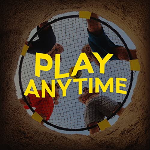 Spikeball Pro Tournament Kit Black & Yellow – Includes Upgraded Net, Spin Balls, Pump & Backpack