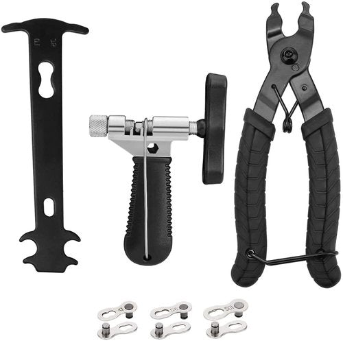MMOBIEL 3 in 1 Bicycle Chain Tool Set - Bike Chain Breaker/Chain Wear Checker Measurement Tool/Chain Link Plier for Any Type of Bicycle: City- / E- / Mountain MTB- /Racing Bike