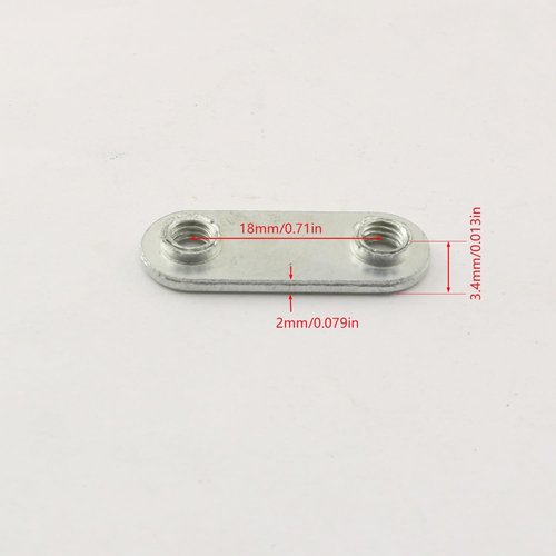 PZRT 4 Sets Bicycle Mudguard Leg Fixing Plate Stainless Steel Leg Fixing Clamp with Slot Plate Screws for Fixing Bicycle Fender Support Pole