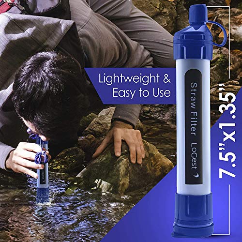 4 Pack Portable Water Filter Straw - Emergency & Outdoor Use