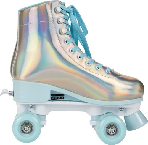 GEM QUAD ROLLER SKATES - Holographic Blue, Size 7-10