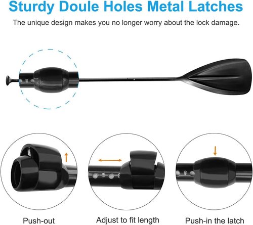 LBW Stand Up Paddle Board Paddle - Adjustable 3-Piece Aluminium Alloy Oars with Storage Bag | Lightweight & Durable