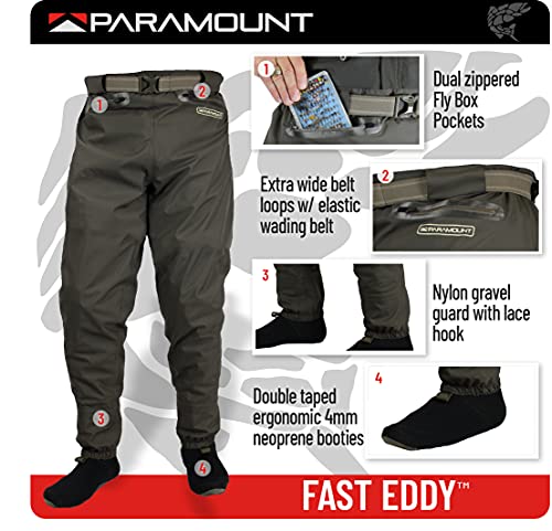 Large Elk Waist High Breathable Wader Pant for Fishing - Paramount Outdoors Fast Eddy