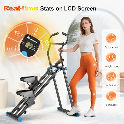 FitNexus 350lb Capacity Home Stair Stepper with LCD Display & Non-Slip Pedals