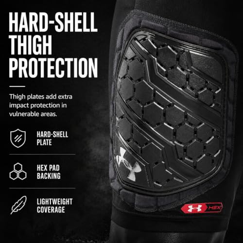 Under Armour Gameday Pro Youth Football Girdle Black Large Padded Compression Shorts